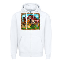 White farm life Zipper Hoodie - Zillion Design Studio