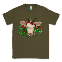 Army Green Christmas charolais calf Classic Tee - RanaPortraitStore