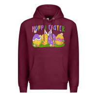 Burgundy hoppy easter Premium Hoodie - MaliasSmallBusiness