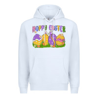 White hoppy easter Premium Hoodie - MaliasSmallBusiness