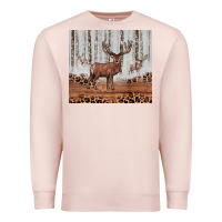 Pale Pink reinder Premium Sweatshirt - JahusDesignShop