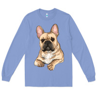 Colony Blue French bulldog sitting Long Sleeve Tee - RanaPortraitStore