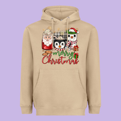 Merry Christmas Coffee Heavyweight Hoodie Designed By Jahusdesignshop