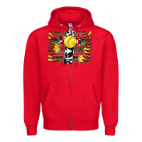 Red softball cross serape leopard background Zipper Hoodie - RanaPortraitStore