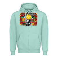 Seafoam softball cross serape leopard background Zipper Hoodie - RanaPortraitStore