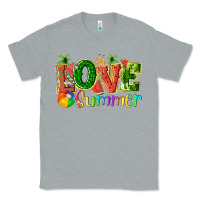 Heather Grey love summer with watermelon tbw Classic Tee - texasbilliewilder