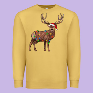Reindeer Premium Sweatshirt Designed By Jahusdesignshop