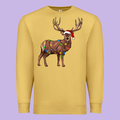 Reindeer Premium Sweatshirt Designed By Jahusdesignshop