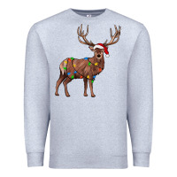 Heather Grey reindeer Premium Sweatshirt - JahusDesignShop
