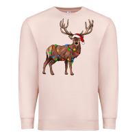 Pale Pink reindeer Premium Sweatshirt - JahusDesignShop