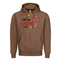 Chestnut merry christmas cross Zipper Hoodie - RanaPortraitStore