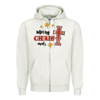 Oatmeal Heather merry christmas cross Zipper Hoodie - RanaPortraitStore