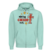 Seafoam merry christmas cross Zipper Hoodie - RanaPortraitStore
