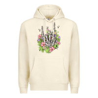 Sandshell skeleton flowers Premium Hoodie - MaliasSmallBusiness
