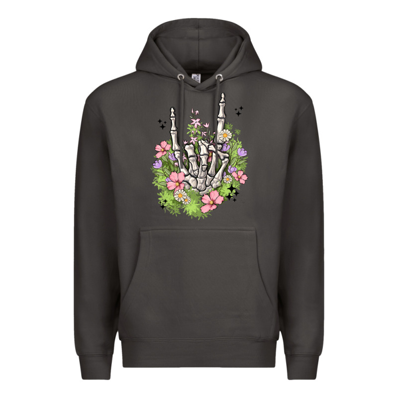 Skeleton Flowers Premium Hoodie by MaliasSmallBusiness | Teevron