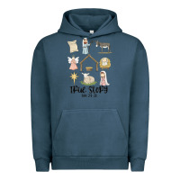 Pigment Midnight Navy true story Urban Hoodie - MaliasSmallBusiness