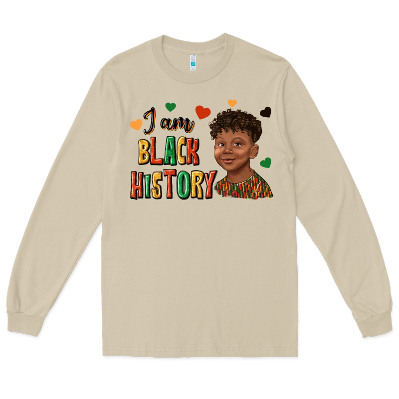 I Am Black History Afro Black Boy Child Juneteenth Long Sleeve Tee by texasbilliewilder | Teevron