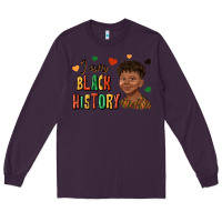 Plum i am black history afro black boy child juneteenth Long Sleeve Tee - texasbilliewilder