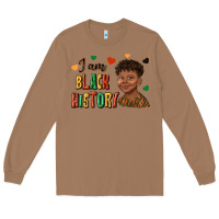 Toasted Coconut i am black history afro black boy child juneteenth Long Sleeve Tee - texasbilliewilder