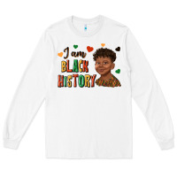 White i am black history afro black boy child juneteenth Long Sleeve Tee - texasbilliewilder