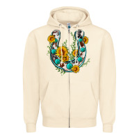 Sandshell cowhide sunflower horseshoe Zipper Hoodie - Zillion Design Studio