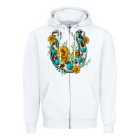 Cowhide Sunflower Horseshoe Zipper Hoodie | Teevron