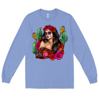 Colony Blue mexico girl Long Sleeve Tee - Zillion Design Studio