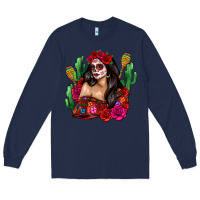 Navy mexico girl Long Sleeve Tee - Zillion Design Studio