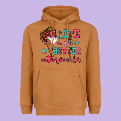 Life Is Better With Sprinkles Heavyweight Hoodie Designed By Adodesignshop