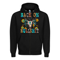 Black back on my bullshit Zipper Hoodie - Zillion Design Studio