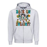 Heather Grey back on my bullshit Zipper Hoodie - Zillion Design Studio