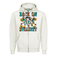 Oatmeal Heather back on my bullshit Zipper Hoodie - Zillion Design Studio