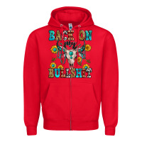Red back on my bullshit Zipper Hoodie - Zillion Design Studio