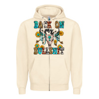 Sandshell back on my bullshit Zipper Hoodie - Zillion Design Studio