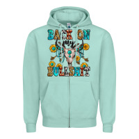 Seafoam back on my bullshit Zipper Hoodie - Zillion Design Studio
