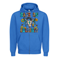True Royal back on my bullshit Zipper Hoodie - Zillion Design Studio
