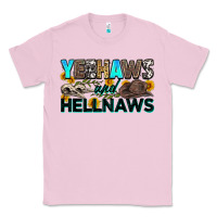 Bubblegum Pink yeehaws and hellnaws Classic Tee - Zillion Design Studio