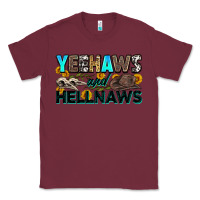 Burgundy yeehaws and hellnaws Classic Tee - Zillion Design Studio