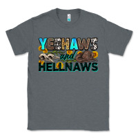 Charcoal Heather yeehaws and hellnaws Classic Tee - Zillion Design Studio