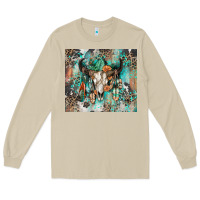 Mushroom cowhide bull skull Long Sleeve Tee - Zillion Design Studio