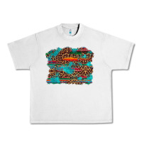 Lunar Rock western serape leopard turquoise  background Urban Heavy Tee - Artiststas
