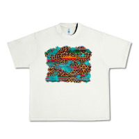 Pistachio western serape leopard turquoise  background Urban Heavy Tee - Artiststas