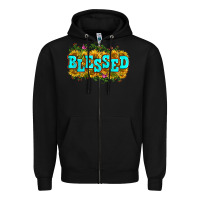 Black western blessed Zipper Hoodie - Zillion Design Studio