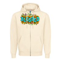 Sandshell western blessed Zipper Hoodie - Zillion Design Studio
