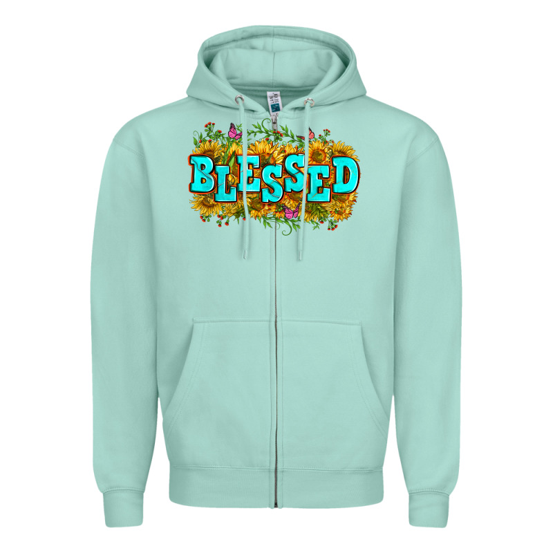 Western Blessed Zipper Hoodie by Zillion Design Studio | Teevron