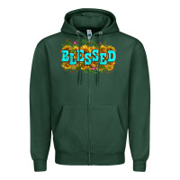Sports Green western blessed Zipper Hoodie - Zillion Design Studio