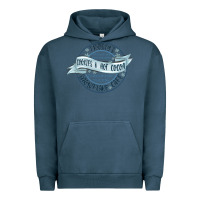 Pigment Midnight Navy frostys snowflake cafe Urban Hoodie - MaliasSmallBusiness