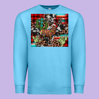 Christmas Reinder Premium Sweatshirt Designed By Jahusdesignshop