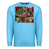 Ocean Blue christmas reinder Premium Sweatshirt - JahusDesignShop