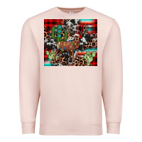 Pale Pink christmas reinder Premium Sweatshirt - JahusDesignShop